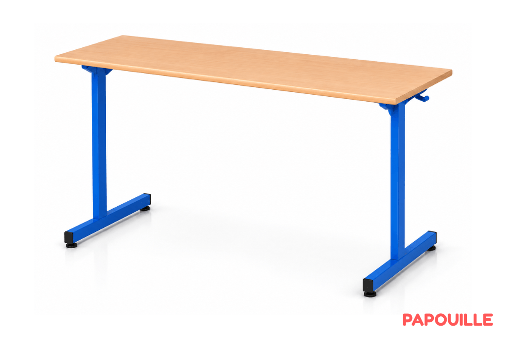 Table Beli 130 x 50 cm - H76 cm T6 - Bleu