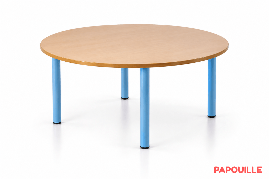 Table ronde Bermudes mélaminé - 100 cm - T1 - Ciel