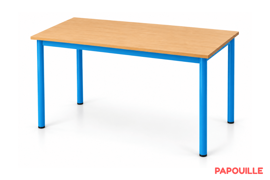 Table Bermudes 130 x 50 cm - H82 cm T7 - Bleu