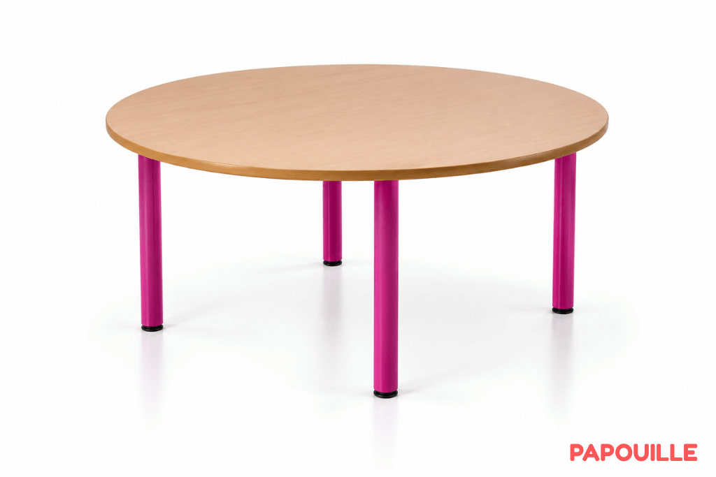 Table ronde Bermudes mélaminé - 100 cm - T0 - Fuchsia