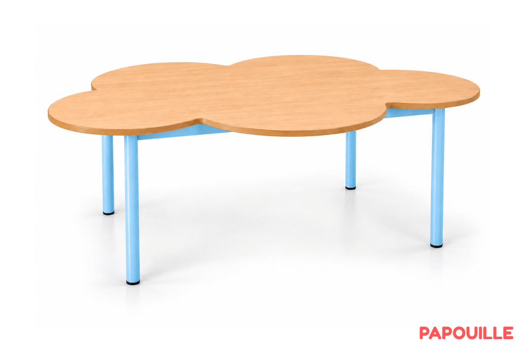Table en fleurs mélaminé - 160 x 120 cm - T2 - Ciel