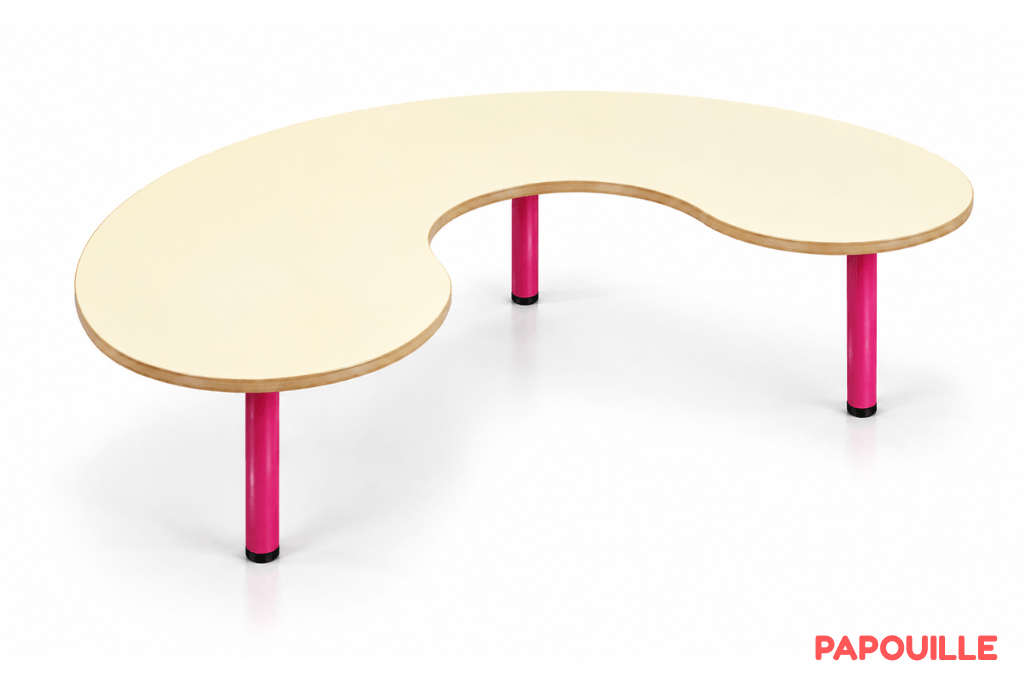 Table en forme haricot - T0 - Fuchsia