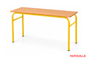 Mobilier - Table crèche et scolaire - Table scolaire 130 x 50 cm - H71 cm T5 - Jaune