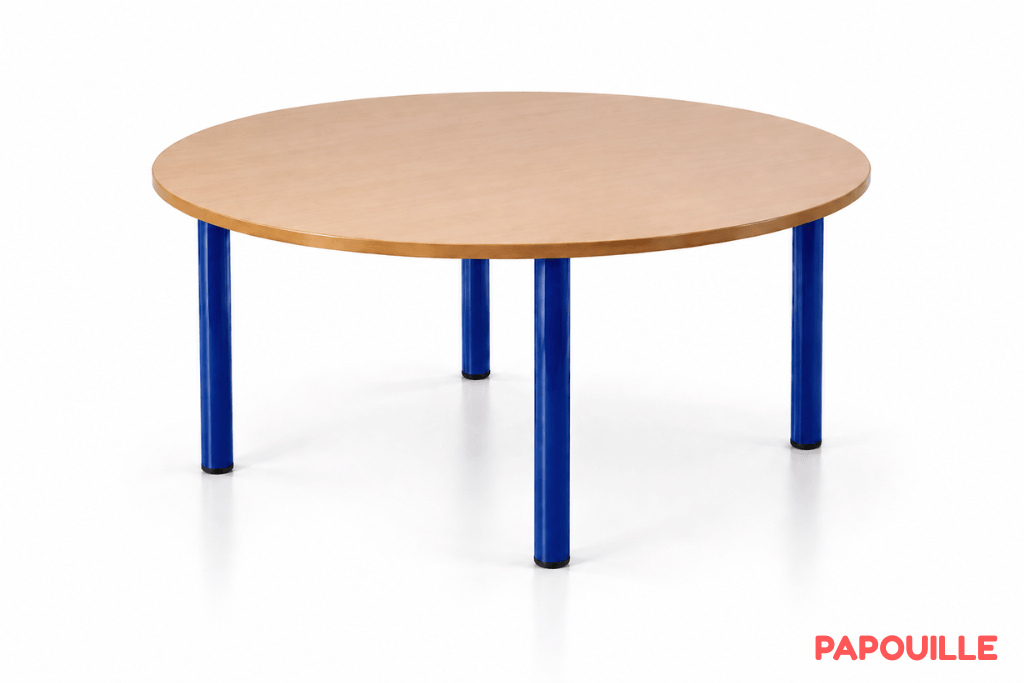 Table ronde Bermudes mélaminé 120 cm - T2 - Bleu
