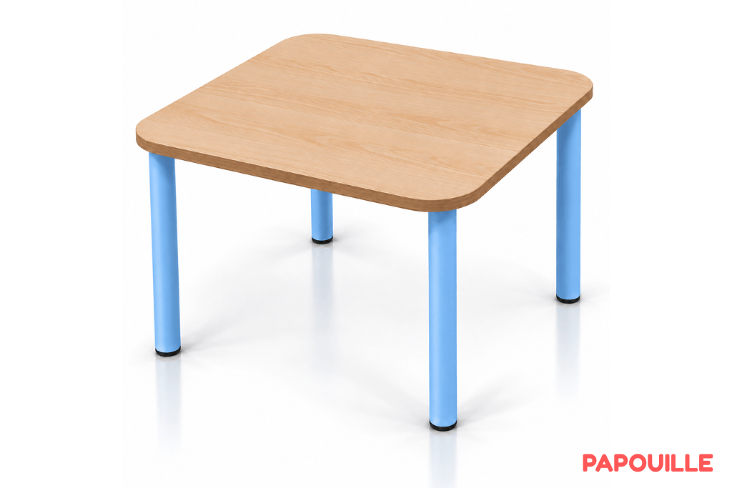 Table carrée Bermudes mélaminé 60 x 60 cm - T0 - Ciel