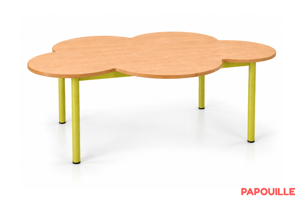 Table en fleurs mélaminé - 160 x 120 cm - T2 - Vert