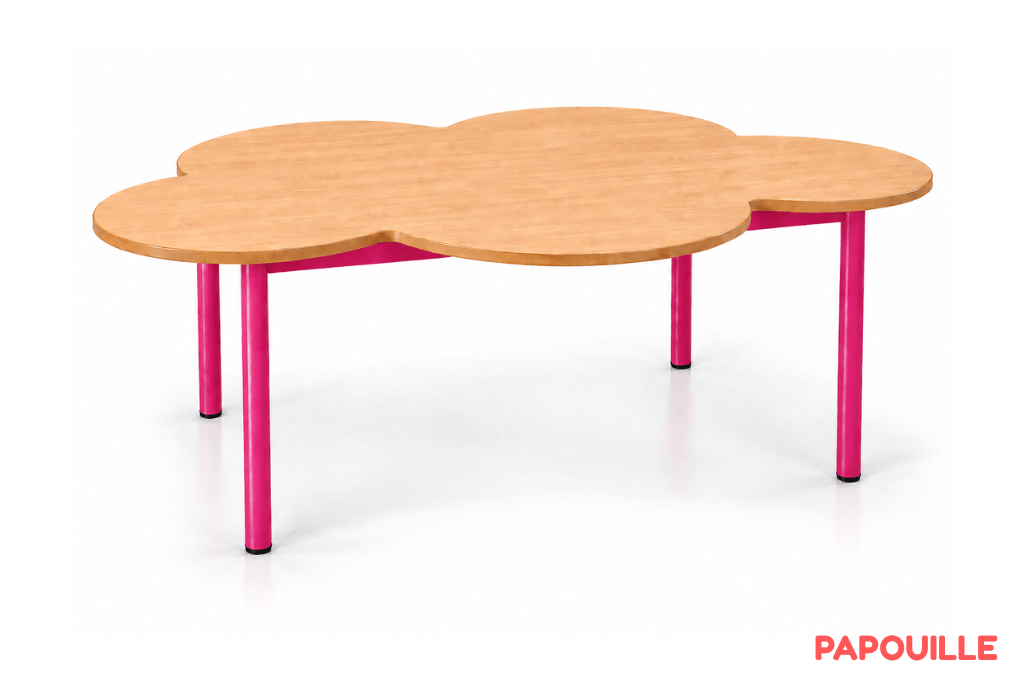 Table en fleurs mélaminé - 160 x 120 cm - T0 - Fuchsia