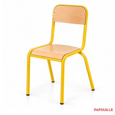 Mobilier - Chaise & fauteuil pour crèche - Chaise scolaire en bois H46 cm - T6 - Jaune