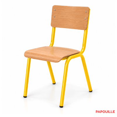 Mobilier - Chaise & fauteuil pour crèche - Chaise scolaire H46 cm - T6 - Jaune