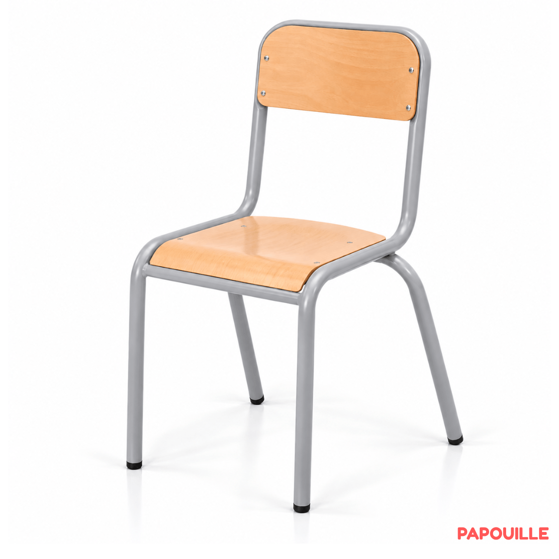Chaise scolaire en bois H51 cm - T7 - Gris
