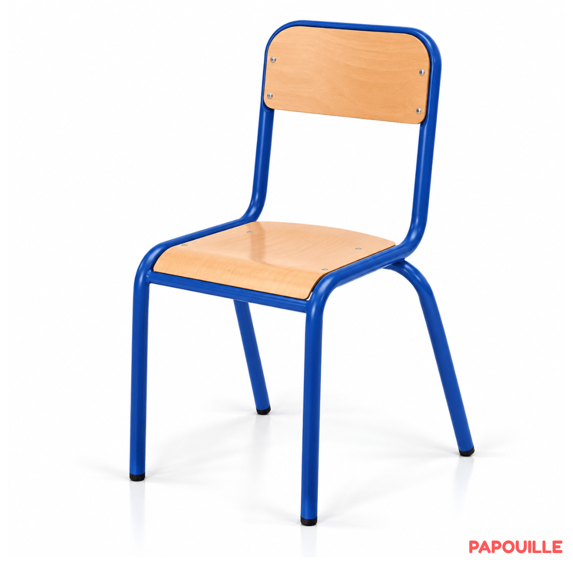 Chaise scolaire en bois H46 cm - T6 - Bleu