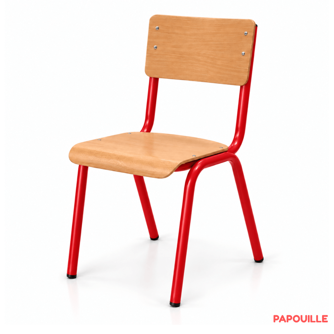 Chaise scolaire H38 cm - T4 - Rouge
