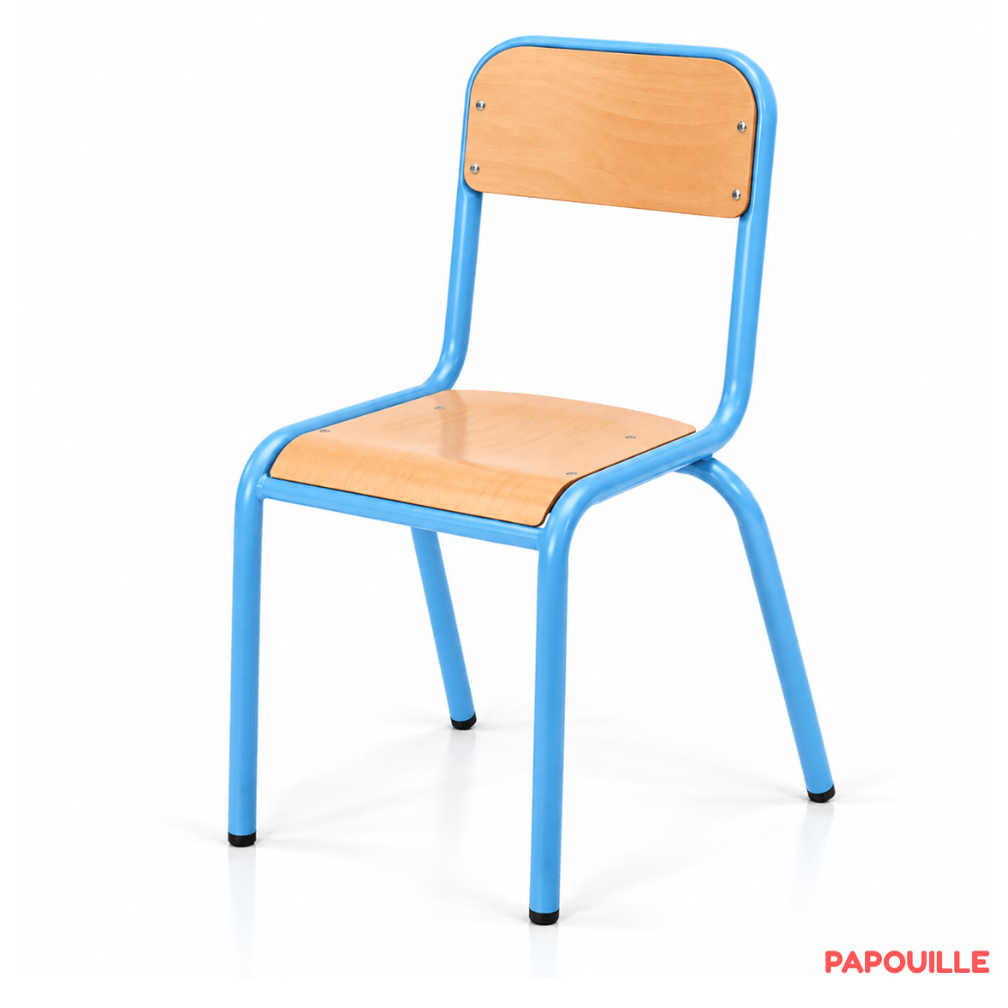 Chaise scolaire en bois H43 cm - T5 - Ciel