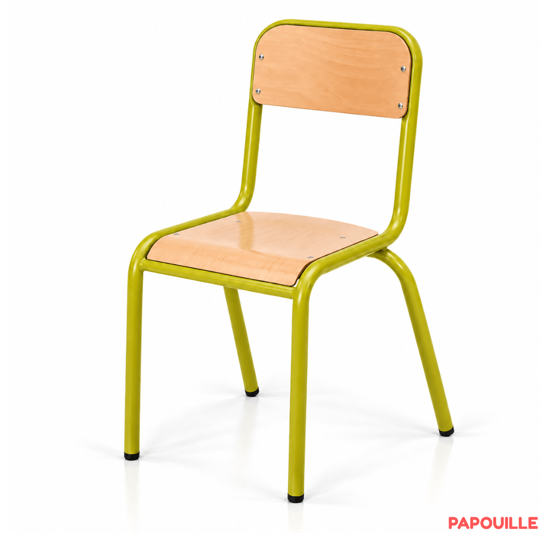 Chaise scolaire en bois H51 cm - T7 - Vert