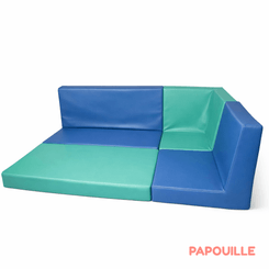 Mobilier - Meuble en mousse et Pouf - Tapis aire de jeux d'angle en mousse avec dossier