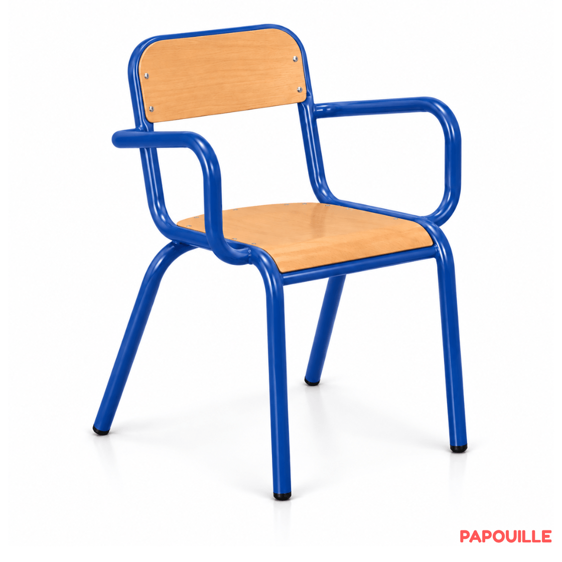 Fauteuil en bois adulte - H 46 cm T6 - Bleu