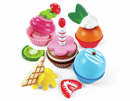 Jouets - Jouets d'Imitation et d'Imagination - Cupcakes d'imitation en bois