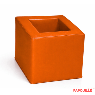Mobilier - Meuble en mousse et Pouf - Cube de rangement 38 cm - Orange