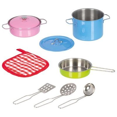 Jouets - Jouets d'Imitation et d'Imagination - Set de cuisine coloré, 9 éléments