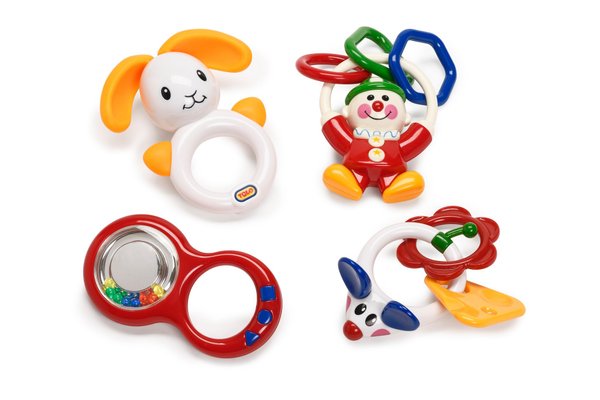 Jouets - Hochets et Jouets Sensoriels - Set de 4 hochets d'activités
