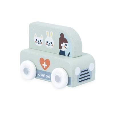 Jouets - Garages, Voitures et Circuits pour Enfant - Camion vétérinaire en bois