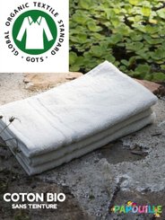 Change - Linge de Toilette Bébé, Enfant - Carré éponge 100% coton pour le change bio serviette 30 x 50 cm