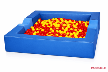 Motricité - Piscine à balles - Piscine à balles en mousse revêtement pvc avec extension (complète) bleu