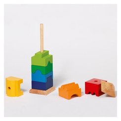 Jouets - Jouets à Empiler ou à Encastrer - Tour en bois à empiler - crèche