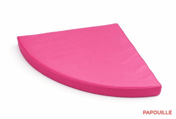 Motricité - Module de Motricité Bébé - Tapis d'angle à 90° 1/4 rond 40x40x3cm fuchsia
