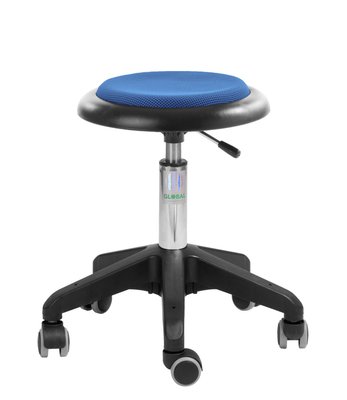 Mobilier - Tabouret et Assise au sol - Tabouret rembourré réglable en hauteur tissus microfibre Bleu