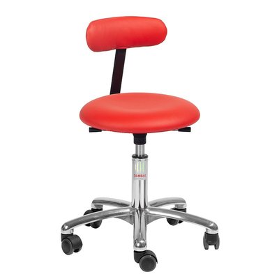 Mobilier - Tabouret et Assise au sol - Siège taille basse rembourré avec dossier en mousse réglable en hauteur Rouge