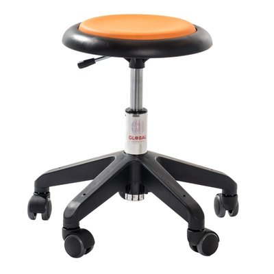 Mobilier - Tabouret et Assise au sol - Tabouret rembourré réglable en hauteur Micro simili-cuir Orange