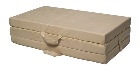 Motricité - Tapis de motricité bébé et enfant - Tapis pliant en tissus multi-usage 120 x 200 x 10 cm crème