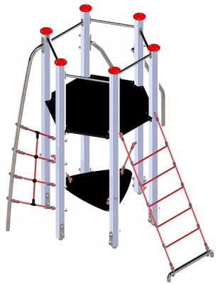 Mobilier - Aire de jeux et structure extérieure - Tour de jeu extérieur avec filet d'escalade