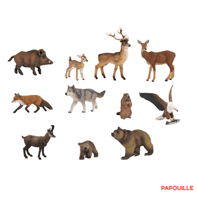 Jouets - Figurines - Lot de 11 animaux de la foret (figurines papo)