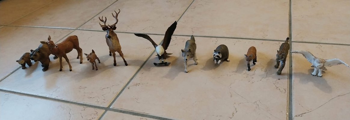 Jouets - Figurines - Lot de 11 animaux de la foret (figurines papo)