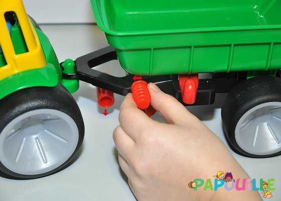 Jouets - Garages, Voitures et Circuits pour Enfant - Grand tracteur avec remorque enfant