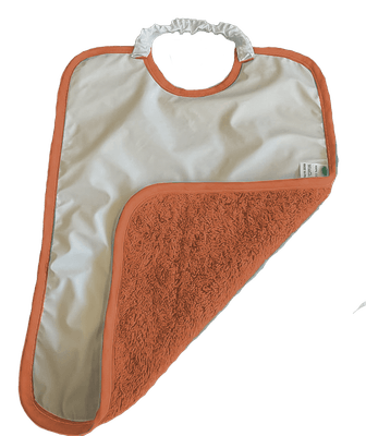 Repas - Bavoir - Bavoir électrique dos imperméable - 30 x 40 cm - Corail