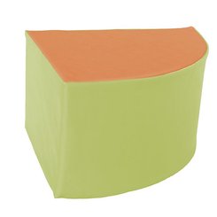 Mobilier - Meuble en mousse et Pouf - Pouf triangle en mousse imperméable assise de 30 cm - Vert et orange