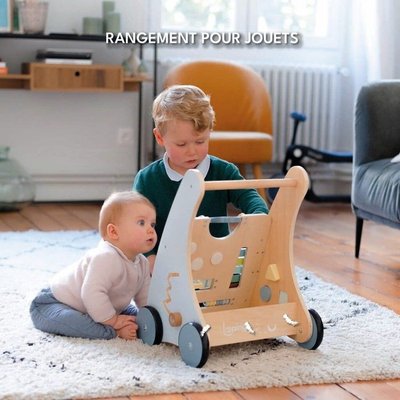 Jeux - Porteurs, Draisiennes, Marcheurs - Chariot de marche en bois loop