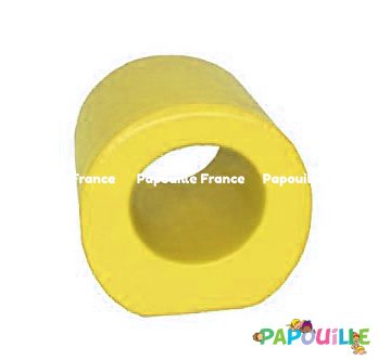 Motricité - Module de Motricité Bébé - Module tunnel le tube en mousse jaune