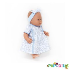 Jouets - Poupons, Peluches et Accessoires - Poupée corps dur sans cheveux 30cm européenne robe bleu