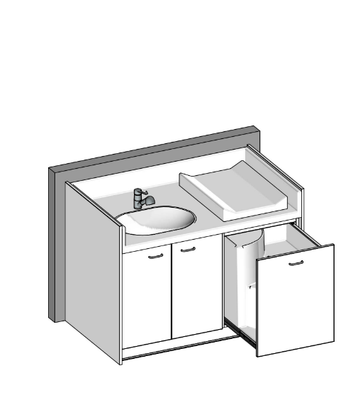 Change - Meuble à Langer crèche - Table à langer compact - 140 cm 