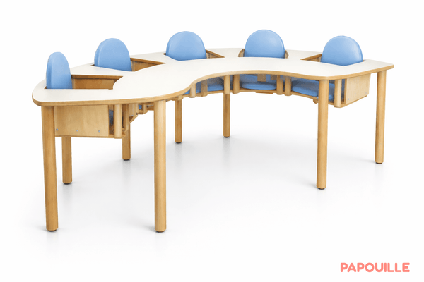 Puériculture - Chaise haute bébé et Siège Repas - Chaise haute 5 places en bois