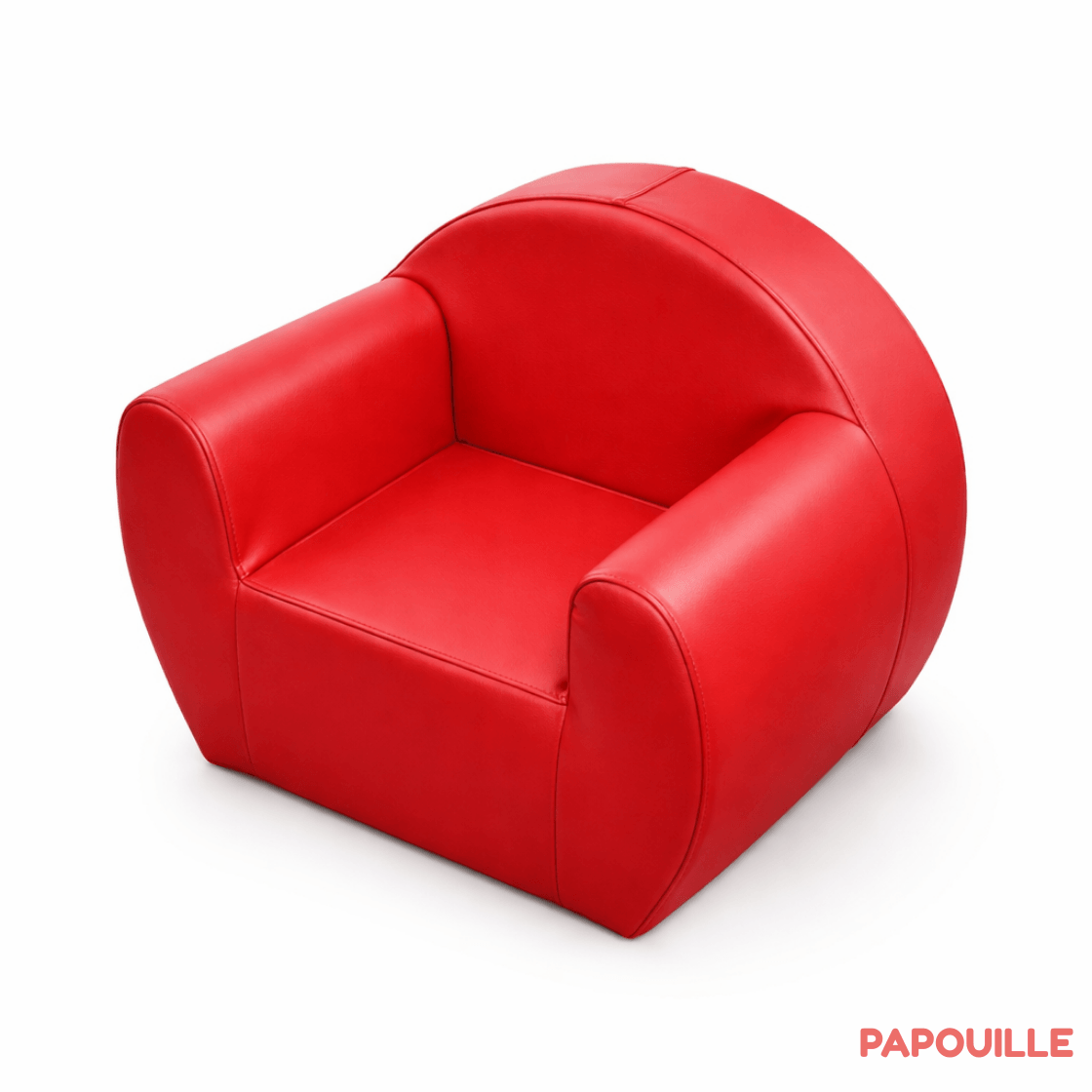 Fauteuil enfant pdg club mousse pvc uni 20 cm rouge