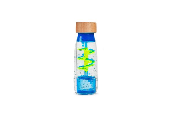 Motricité - Eveil Sensoriels et Tactiles - Bouteille sensorielle - spiral bleu
