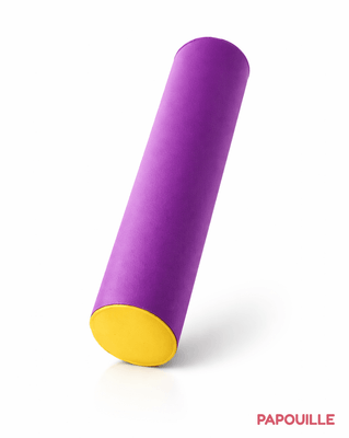 Motricité - Module de Motricité Bébé - Module cylindre bicolore en mousse pvc diam. 15 cm x l. 60 cm groix jaune