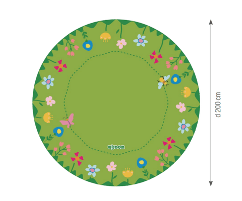 Motricité - Tapis de motricité bébé et enfant - Tapis de jeu - fleurie