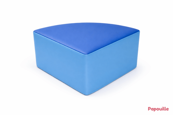 Mobilier - Meuble en mousse et Pouf - Pouf 1/4 rond en mousse pvc h.25 cm bleu - bleu turquoise