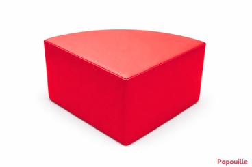 Mobilier - Meuble en mousse et Pouf - Pouf 1/4 rond en mousse pvc h.25 cm rouge